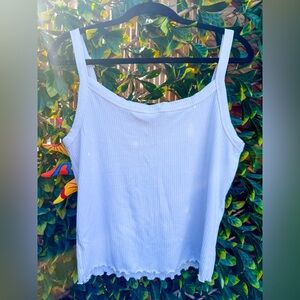 🔹4/$25-‎ Far West Lettuce Hem Ribbed Tank